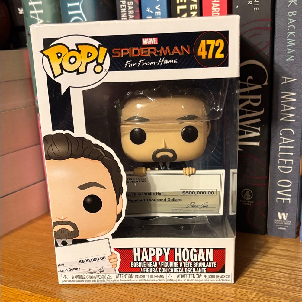 Funko Pop Spider-man Far From Home Happy Hogan with Check - Black and White